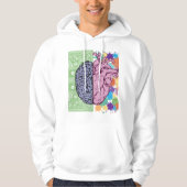 brain heart balance emotion hoodie (Voorkant)