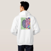 brain heart balance emotion hoodie (Achterkant volledig)