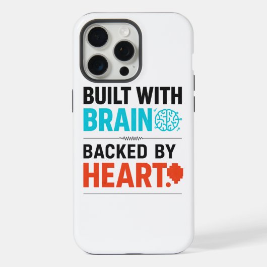Brain & Heart iPhone Hoesje 15 Pro Max Case (Achterkant)