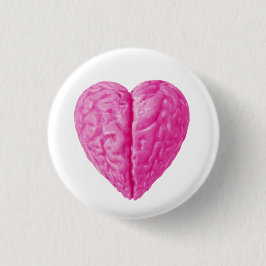 Brain Heart Ronde Button 3,2 Cm