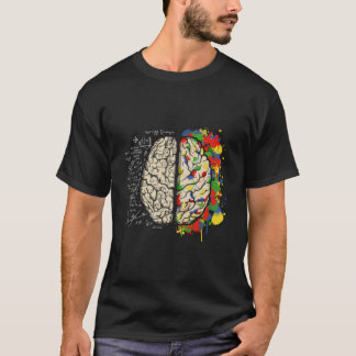 Brain Hemispheres Science Art Wiskunde Beste Grapp T-shirt