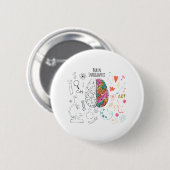 Brain Infographic Ronde Button 5,7 Cm (Voorkant /achterkant)