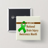 Brain Injury Awareness Month Button (Voorkant /achterkant)