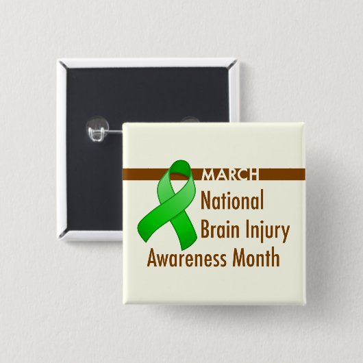 Brain Injury Awareness Month Button (Voorkant /achterkant)