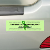 Brain Injury Green Ribbon Bumpersticker (Op auto)