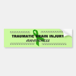 Brain Injury Green Ribbon Bumpersticker