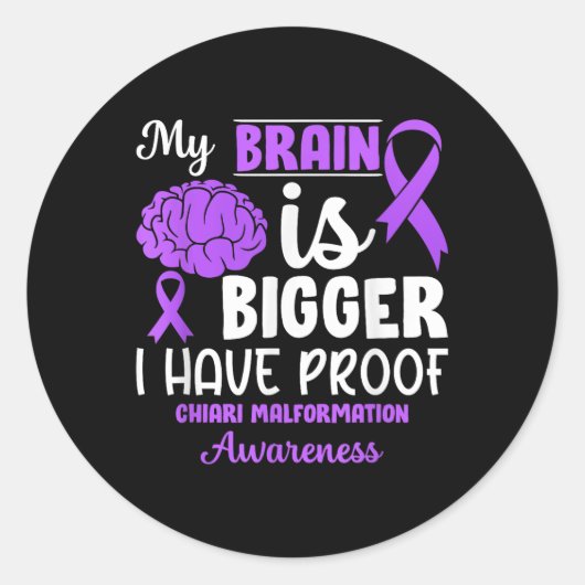 Brain is een grotere boosheid in Chiari Ronde Sticker (Voorkant)