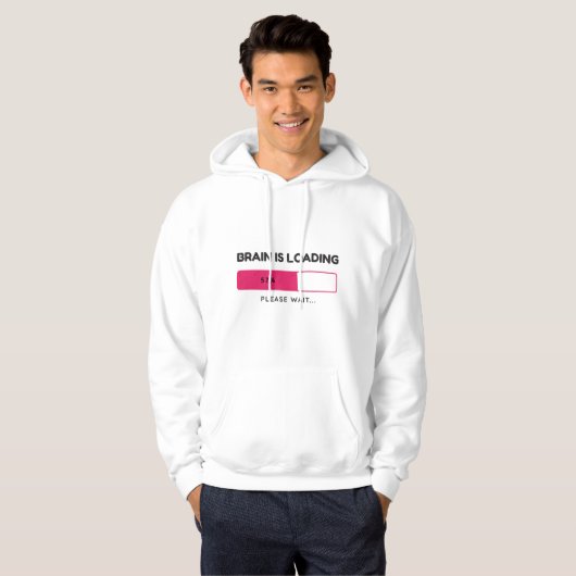 Brain is loading, please wait hoodie (Voorkant volledig)