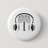 Brain Jam (Grijze materie) Ronde Button 5,7 Cm (Voorkant)