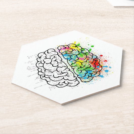 Brain Kartonnen Onderzetters (Schuin)