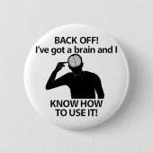 Brain - knop ronde button 5,7 cm (Voorkant)