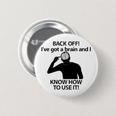 Brain - knop ronde button 5,7 cm (Voorkant /achterkant)