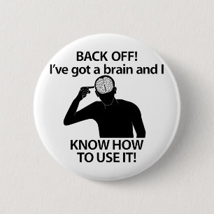 Brain - knop ronde button 5,7 cm