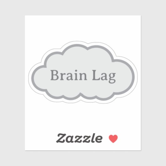 Brain Lag - Herkenbare Cloud Sticker (Vel)