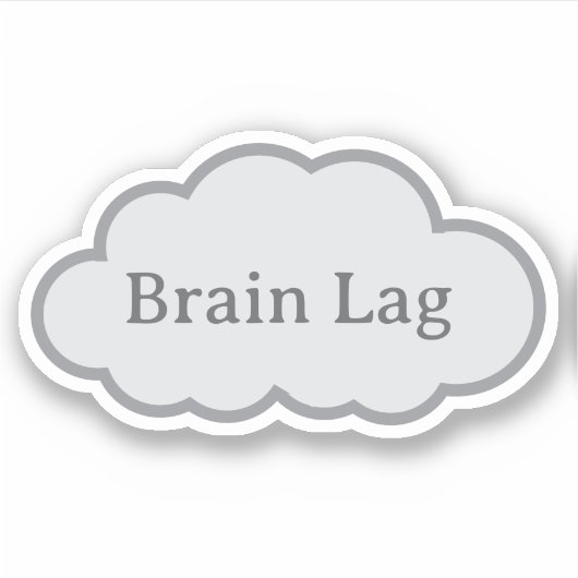 Brain Lag - Herkenbare Cloud Sticker (Voorkant)