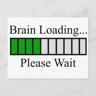 Brain Loading Bar Briefkaart
