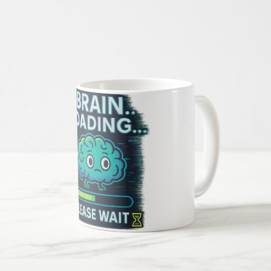 Brain Loading... even wachten Koffiemok (Voorkant rechts)