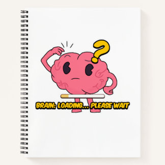 Brain Loading - Grappig Cartoon Brain Design voor Notitieboek