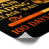 Brain Loading Please Wait – Funny 100 Days Of Scho Poster (Hoek)