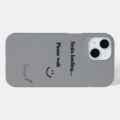 Brain Loading Please Wait – Trendy Grijze iPhone 1 Case-Mate iPhone Case (Achterkant (horizontaal))