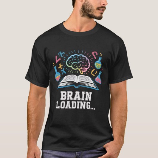 Brain Loading T-shirt | Terug naar School Science (Voorkant)