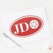 Brain Marathon - Stijl VI () Ovale Sticker (Envelop)