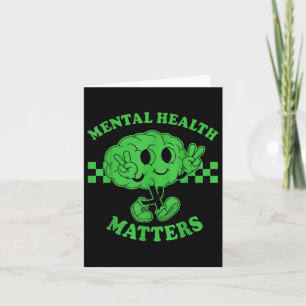 Brain Mental Health S Retro Geestelijke Gezondheid Kaart