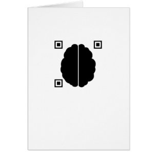 Brain met Data Matrix (blanco binnenin)