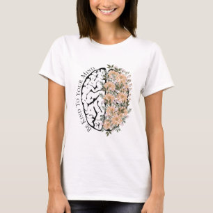 Brain met flora is aardig voor je Vrouw T-shirt