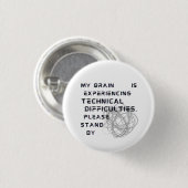 Brain Mist Knop Fibromyalgie Speld Badge Ronde Button 3,2 Cm (Voorkant /achterkant)