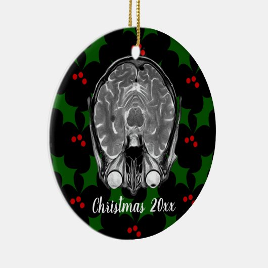 Brain MRI Kerstmis Keramisch Ornament (Rechts)