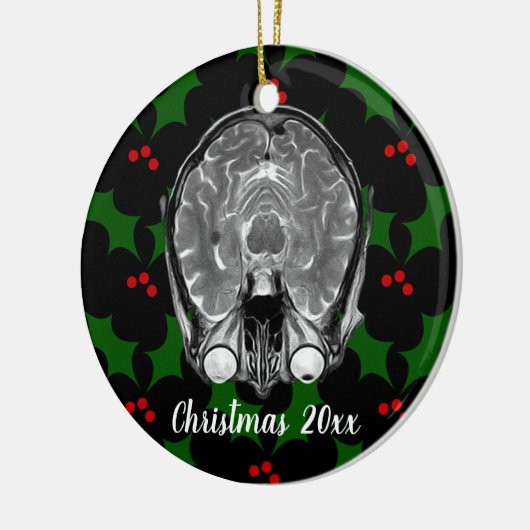 Brain MRI Kerstmis Keramisch Ornament (Links)