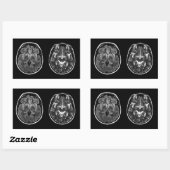 Brain mri scan rechthoekige sticker (Vel)