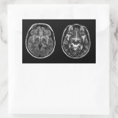 Brain mri scan rechthoekige sticker (Tas)
