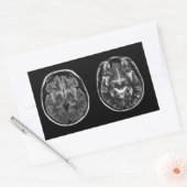 Brain mri scan rechthoekige sticker (Envelop)