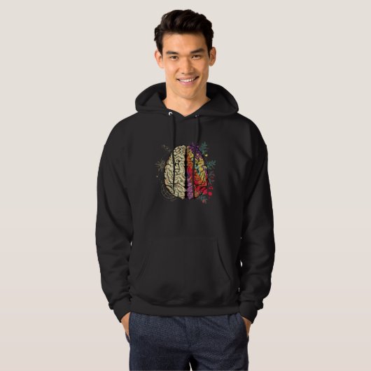 Brain Nervous system Right Left Brain Memory Brain Hoodie (Voorkant volledig)