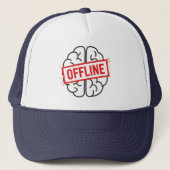 “Brain Offline” - Funny Aesthetic Trucker Hat Trucker Pet (Voorkant)