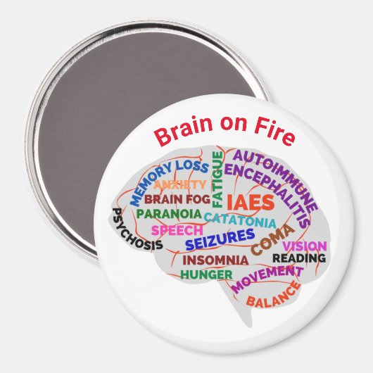 Brain on Fire Autoimmune Encephalitis Magnet (Voorkant / Achterkant)
