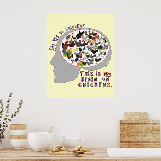 Brain on Kickens Poster (Keuken)
