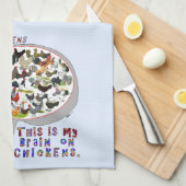 Brain on Kickens Theedoek (Quarter Fold)