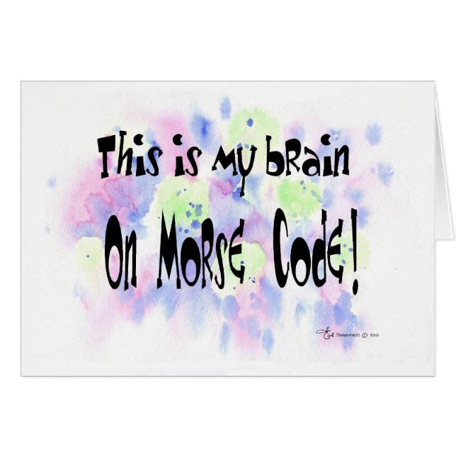 Brain on Morse Code (Voorkant Horizontaal)
