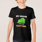 "Brain On Vacation" Funny Kids Back To School Tri-Blend Shirt (Voorkant)