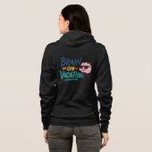 Brain on Vacation Funny Retro Design | Cool Chill Hoodie (Achterkant volledig)