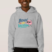 Brain on Vacation Kids’ Hoodie | Funny Cute Chill  (Voorkant)