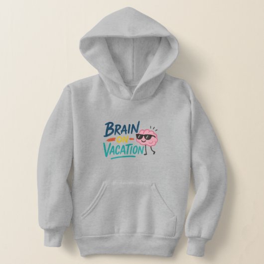 Brain on Vacation Kids’ Hoodie | Funny Cute Chill  (Laagn)