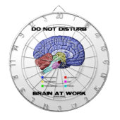 Brain op het werk niet storen (anatomische Humor) Dartbord (Voorkant)