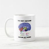 Brain op het werk niet storen (anatomische Humor) Koffiemok (Links)