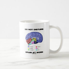Brain op het werk niet storen (anatomische Humor) Koffiemok