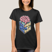 Brain op Puzzle Cube Speed Cubing Cuber T-shirt (Voorkant)