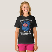 “Brain Packed and Ready For Kindergarten” Brain T-shirt (Voorkant volledig)